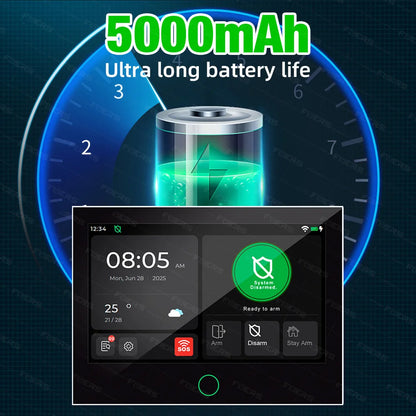7 Inch TFT Screen 4G Home Security Alarm System G70 GSM Wifi Wireless Burglar Security Alarm System Work with Tuya Smart