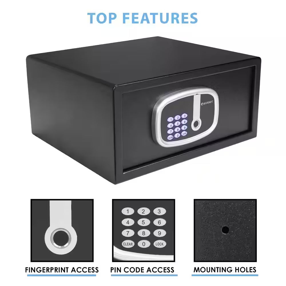 Biometric and Digital Keypad Security Safe with Interior Lights AX13632
