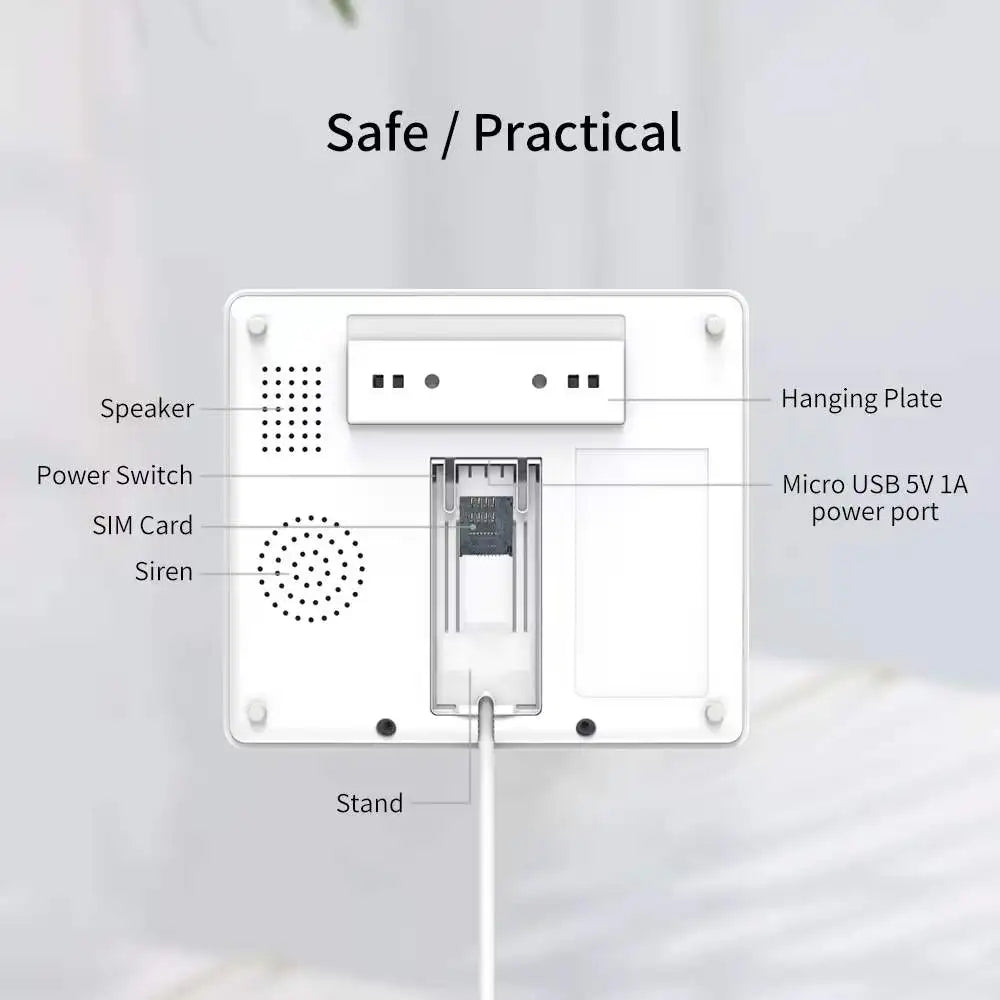 4.3-Inch Panel Tuya Smart Home Security System Wireless WIFI 4G for Home Burglar Security Protection Alarm