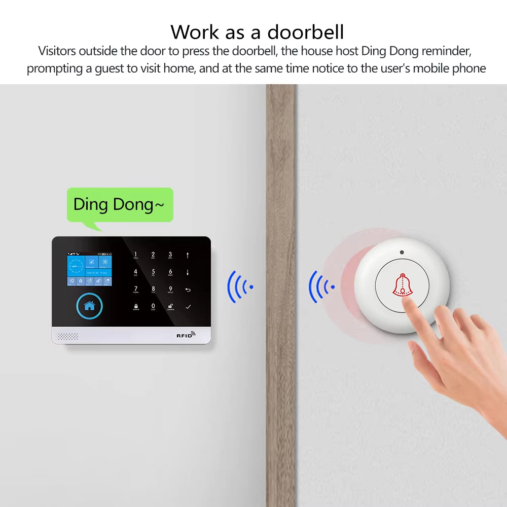 Tuya Wireless Security Protection Alarm Smart Home Alarm System Kits House Security Protection Support Smart Life 2G/4G