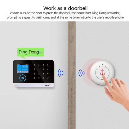 Tuya Wireless Security Protection Alarm Smart Home Alarm System Kits House Security Protection Support Smart Life 2G/4G